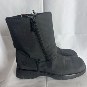 Totes Women’s Gina Boots Black Waterproof Size 8W Double Zippers